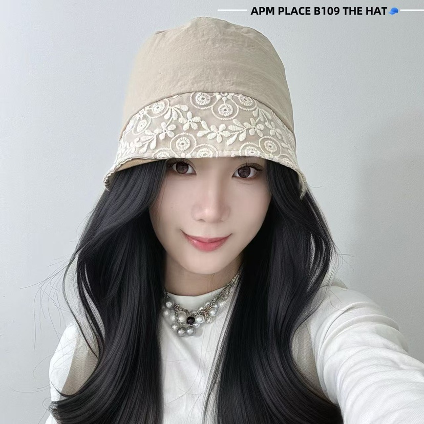THE HAT-P東大門代購女裝新款熱賣推薦職業休閑帽子蕾絲花THE HAT帽子圖色2
