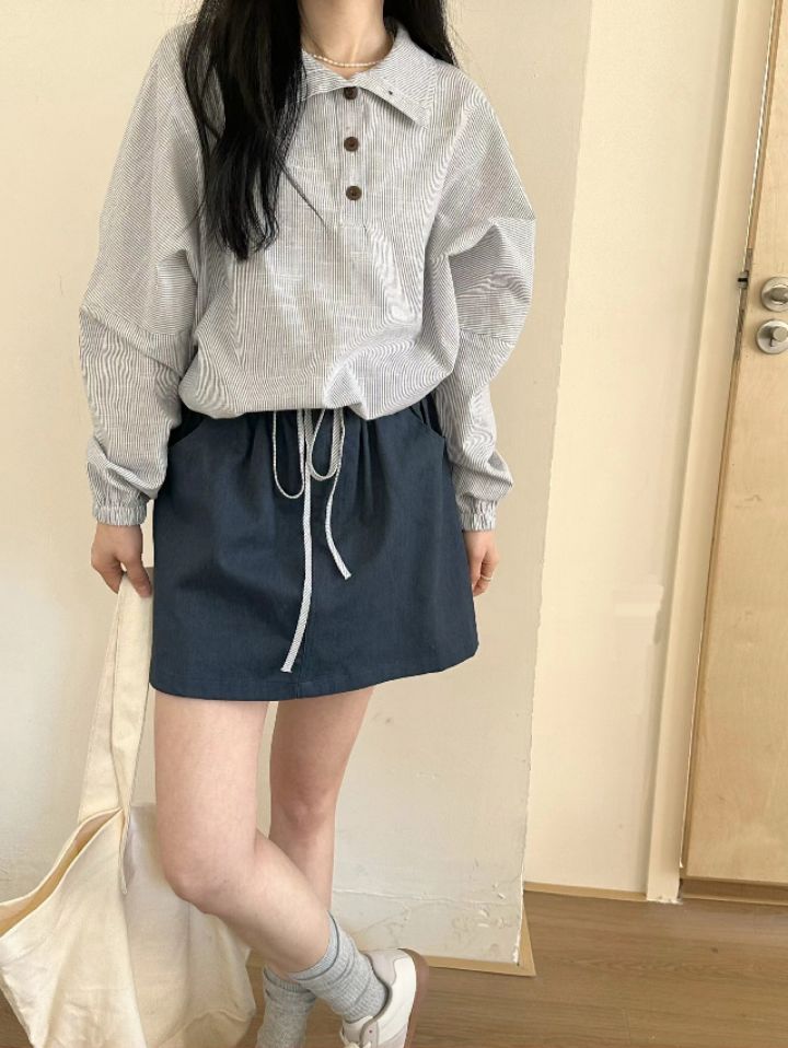 STAY HERE東大門直郵女士新品25春夏時尚熱賣推薦人氣短裙STAY HERE短裙