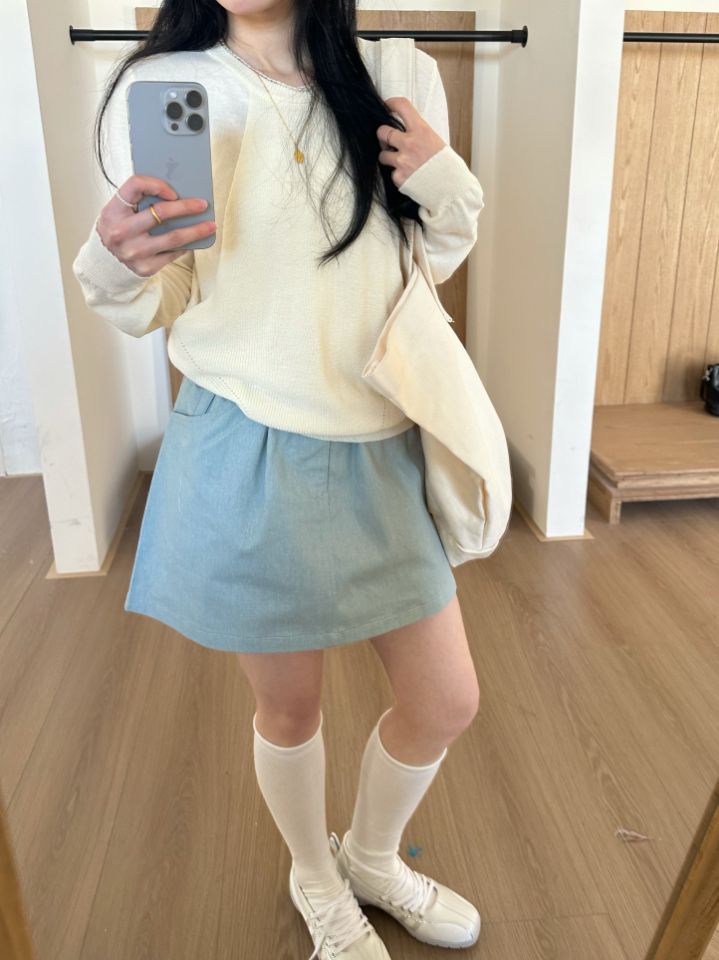 STAY HERE東大門直郵女士新品25春夏時尚熱賣推薦人氣短裙STAY HERE短裙