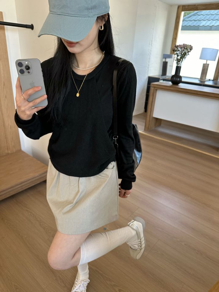 STAY HERE東大門直郵女士新品25春夏時尚熱賣推薦人氣短裙STAY HERE短裙