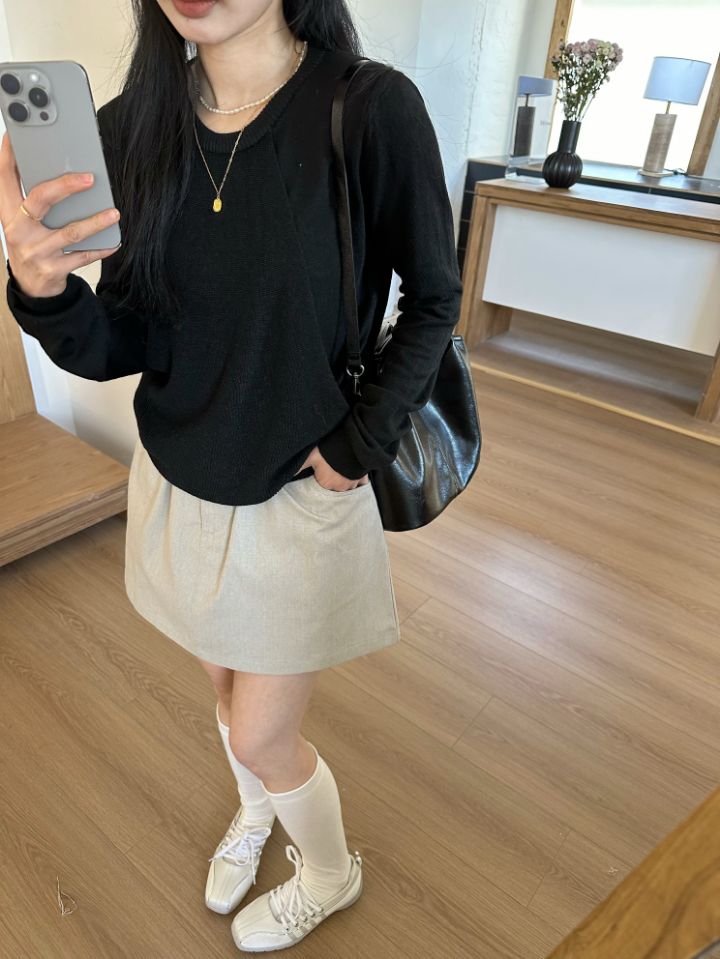 STAY HERE東大門直郵女士新品25春夏時尚熱賣推薦人氣短裙STAY HERE短裙