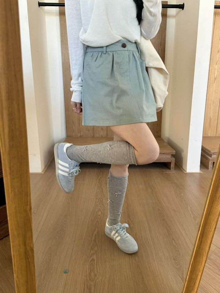 STAY HERE東大門直郵女士新品25春夏時尚熱賣推薦人氣短裙STAY HERE短裙圖色2
