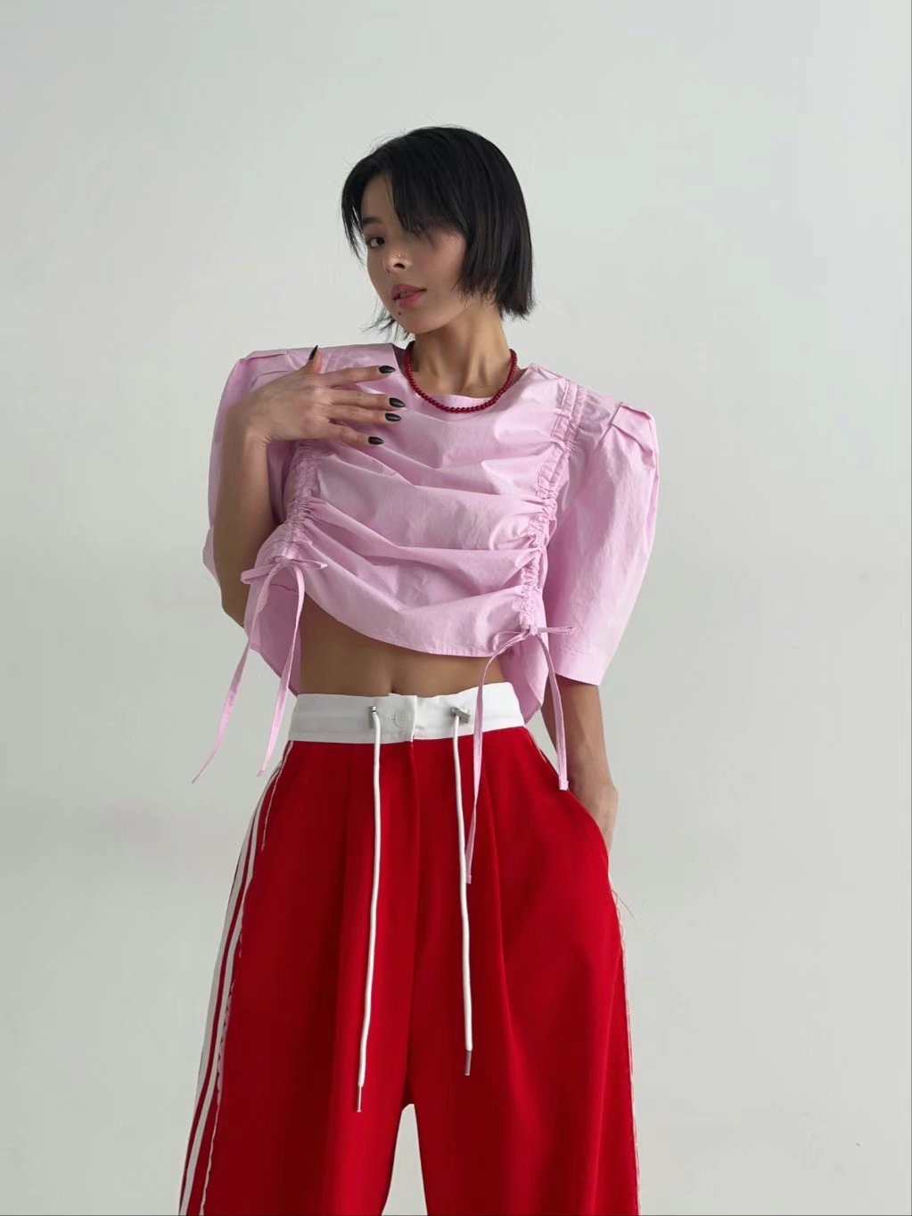 CELEB-셀럽-T東大門代購女裝新款25春夏推薦熱賣襯衫蕾絲衫CELEB-T襯衫/蕾絲衫圖色2