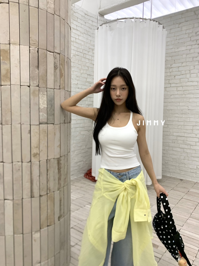 JIMMY直郵韓國代購㊣女裝新品人氣時尚25春夏熱賣休閑吊帶背心JIMMY/REMAKE吊帶/背心