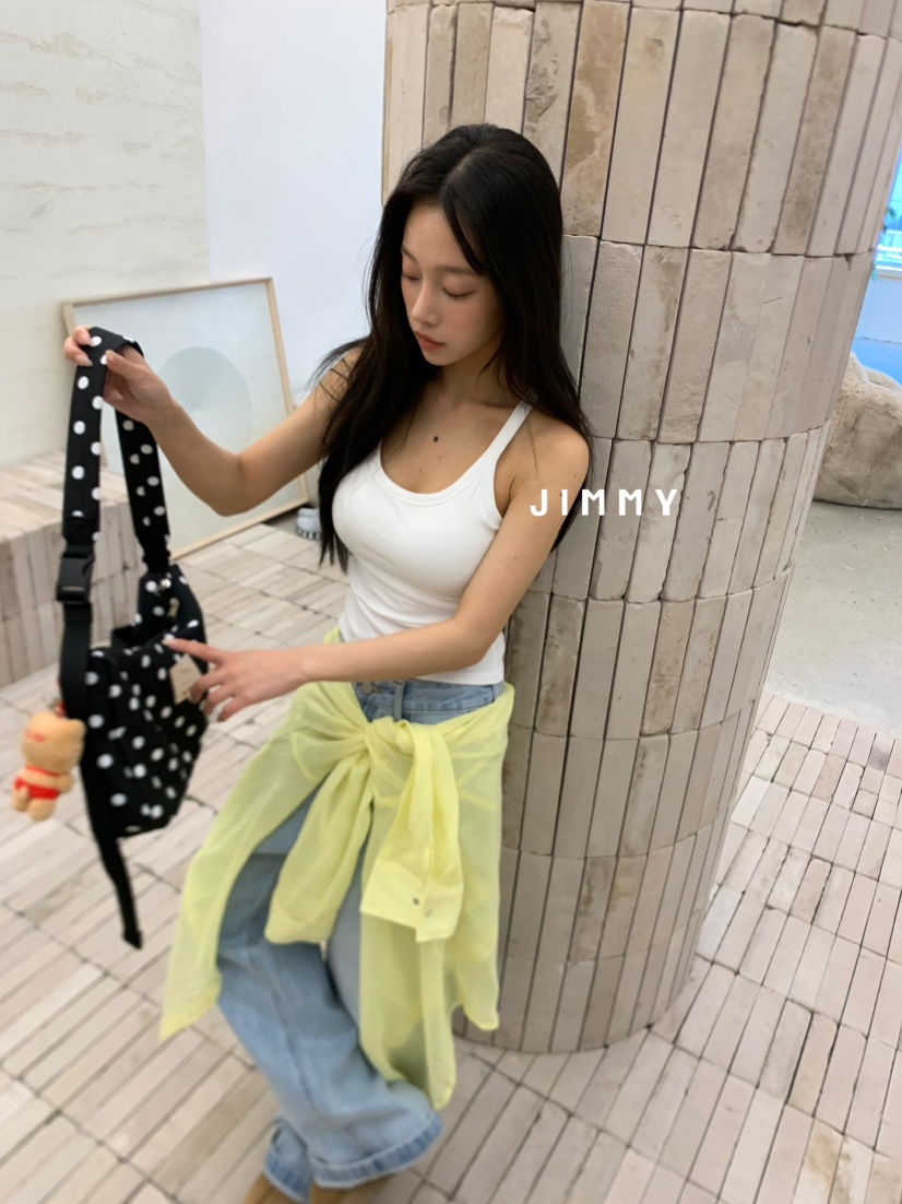 JIMMY直郵韓國代購㊣女裝新品人氣時尚25春夏熱賣休閑吊帶背心JIMMY/REMAKE吊帶/背心