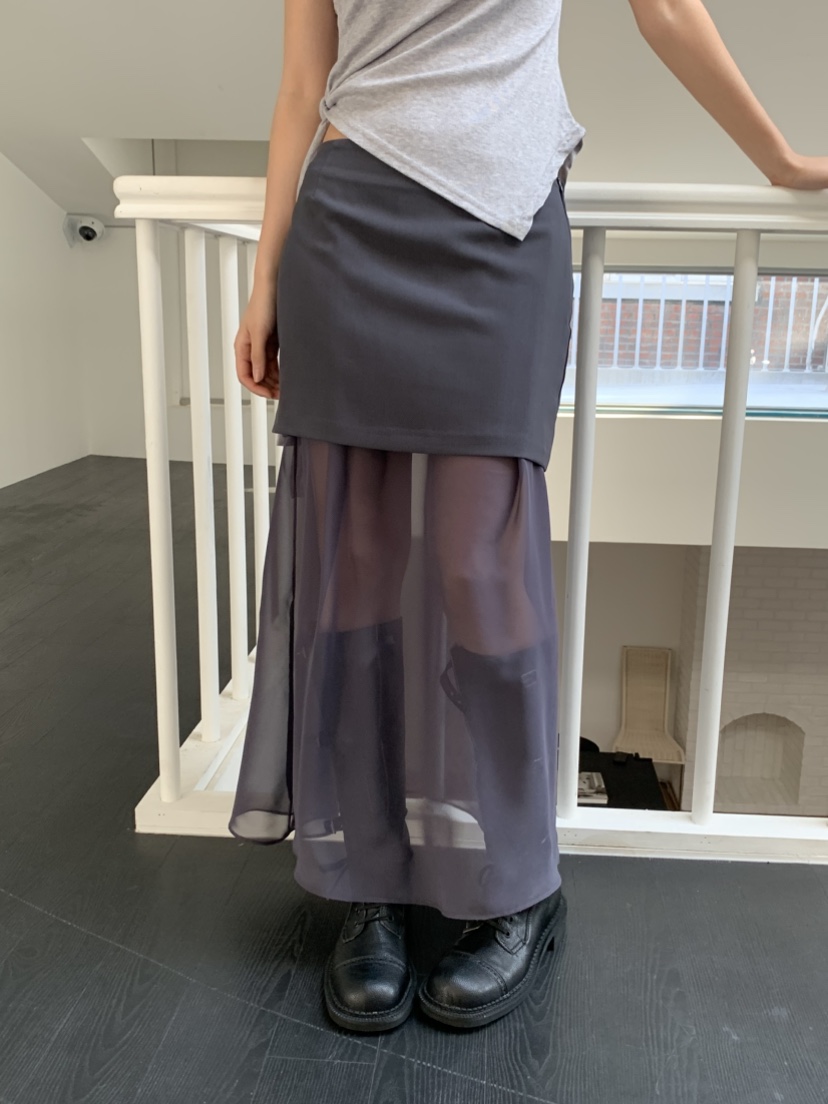 MURMUR韓國直郵㊣東大門實拍女裝新款推薦熱賣時尚25春夏長裙MURMUR長裙圖色2