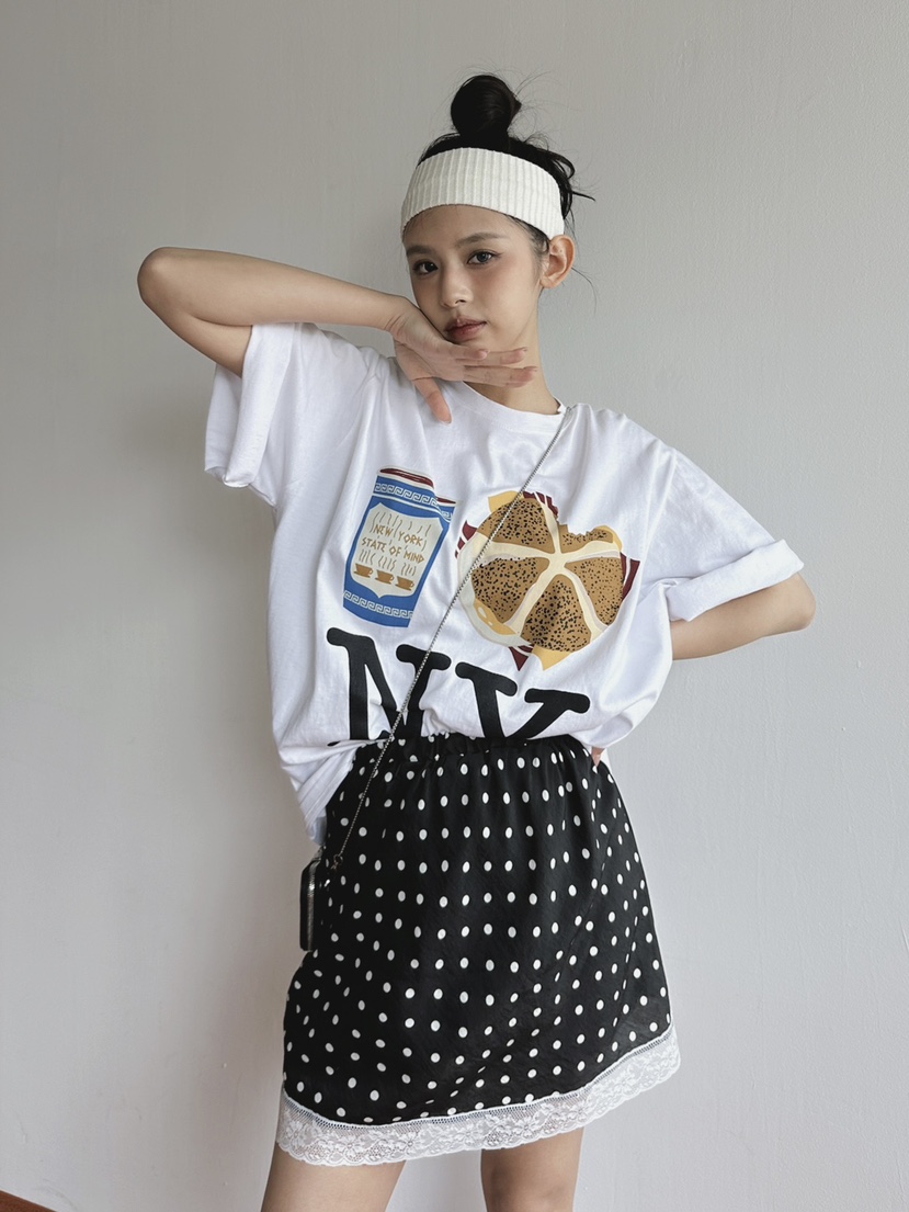 LIVE AID-P韓國㊣直郵東大門代購女裝新品25春夏熱賣短裙LIVE AID短裙