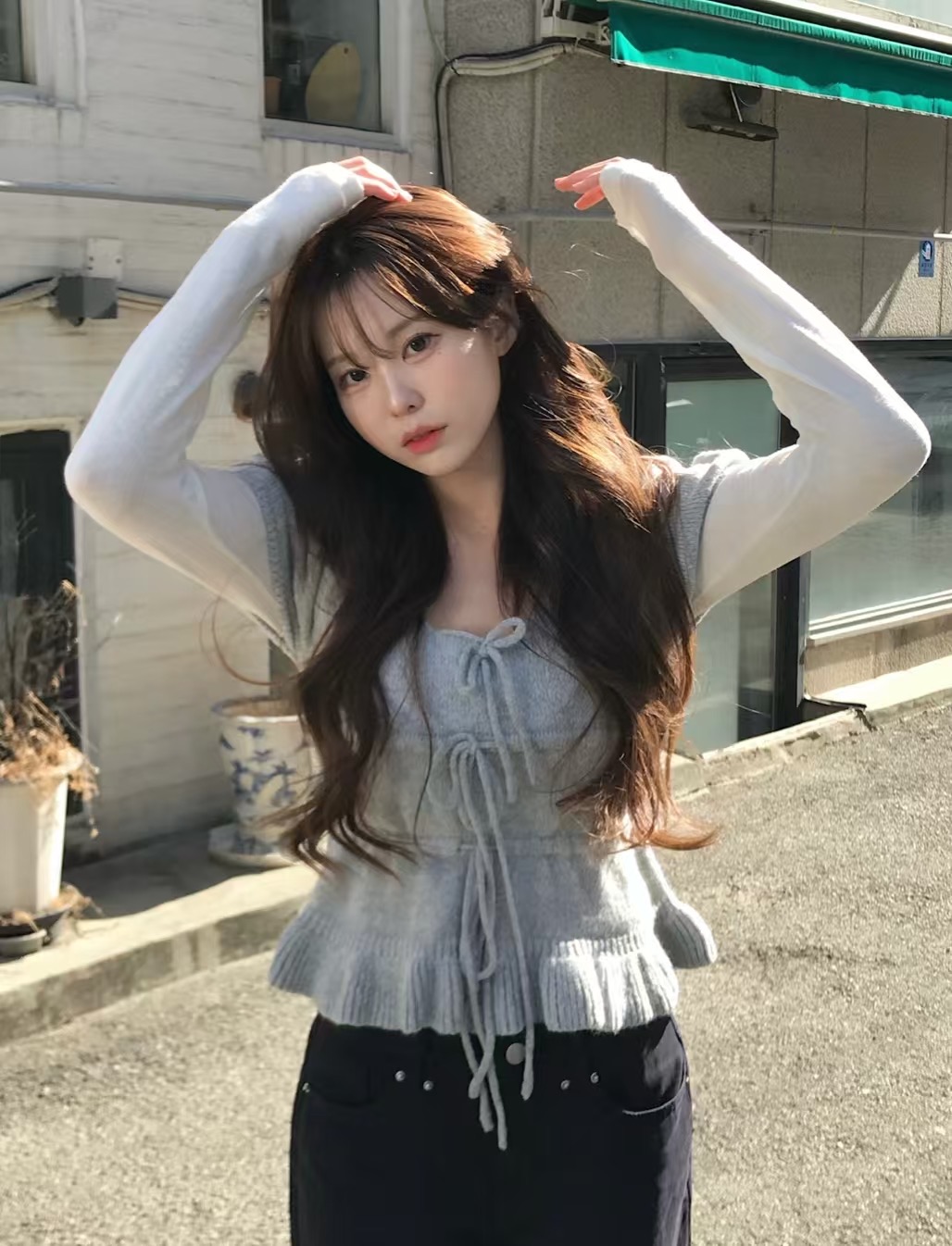 HAY KNOCK-헤이노크-OT直郵韓國代購㊣女裝新款時尚針織衫HAY KNOCK-헤이노크-OT針織衫