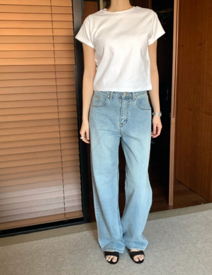 LIVE FOREVER東大門代購女裝新款25春夏熱賣人氣職業牛仔褲LIVE FOR_EVER牛仔褲