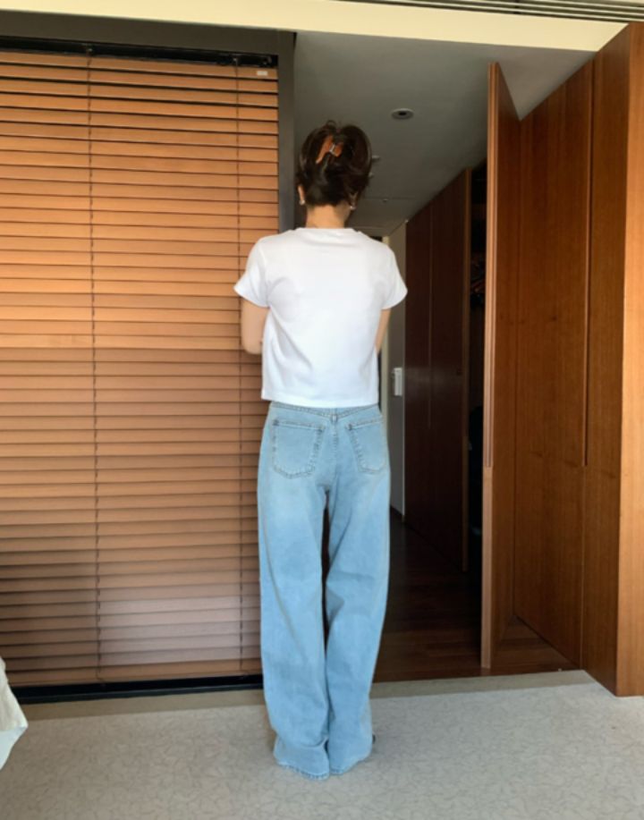LIVE FOREVER東大門代購女裝新款25春夏熱賣人氣職業牛仔褲LIVE FOR_EVER牛仔褲
