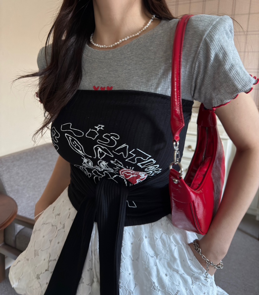 DENVER東大門實拍女裝新款熱賣人氣時尚真品休閑吊帶背心兔子DENVER吊帶/背心