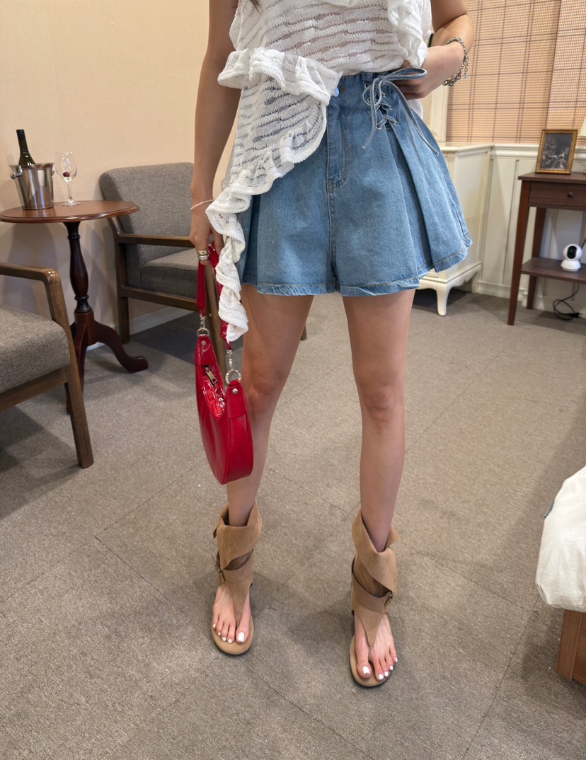 DENVER韓國直郵女士新品人氣25春夏職業真品時尚短褲兩件套DENVER短褲