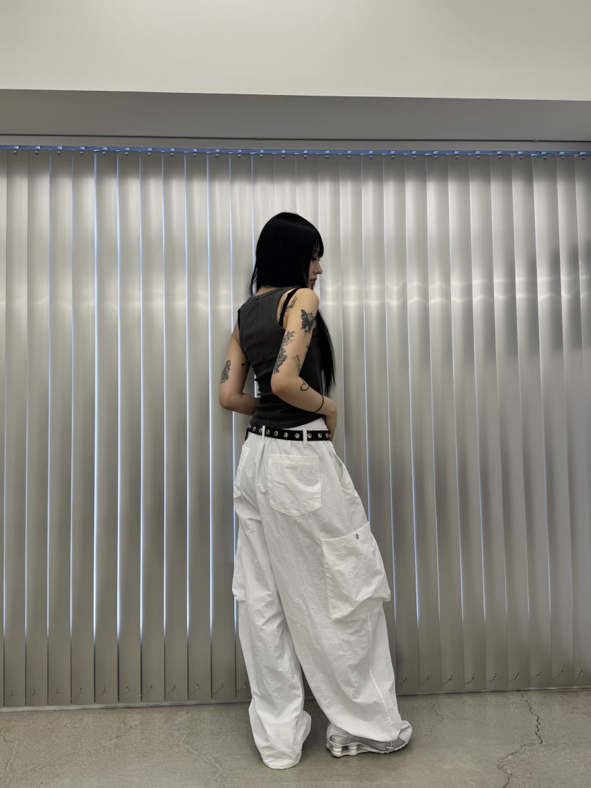 SEEOT韓國直郵女士新款推薦熱賣真品休閑褲工裝褲尼龍套裝腰帶GGD休閑褲
