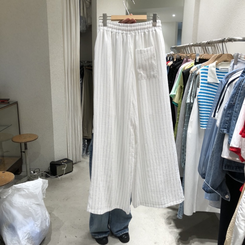 SSEMIENNE韓國直郵㊣女裝新款25春夏熱賣時尚人氣休閑褲亞麻SSEMIENNE休閑褲