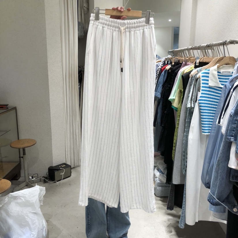 SSEMIENNE韓國直郵㊣女裝新款25春夏熱賣時尚人氣休閑褲亞麻SSEMIENNE休閑褲