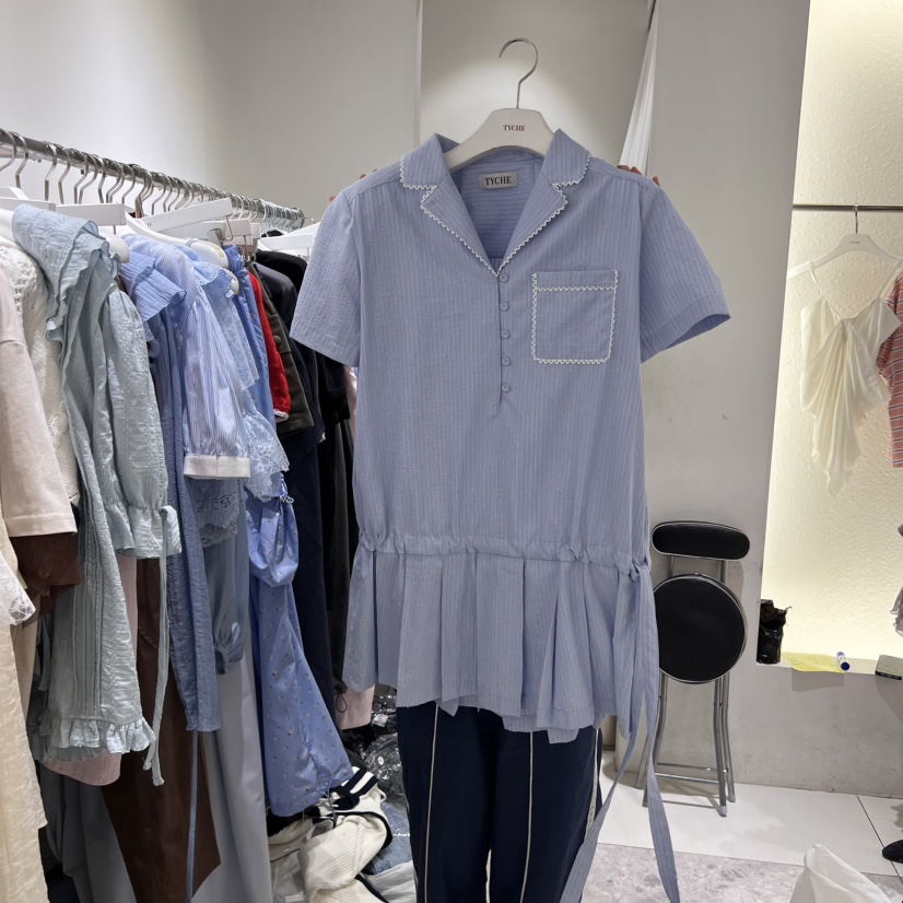 TYCHE直郵韓國代購㊣女裝新品熱賣25春夏時尚人氣休閑連衣裙TYCHE連衣裙圖色2