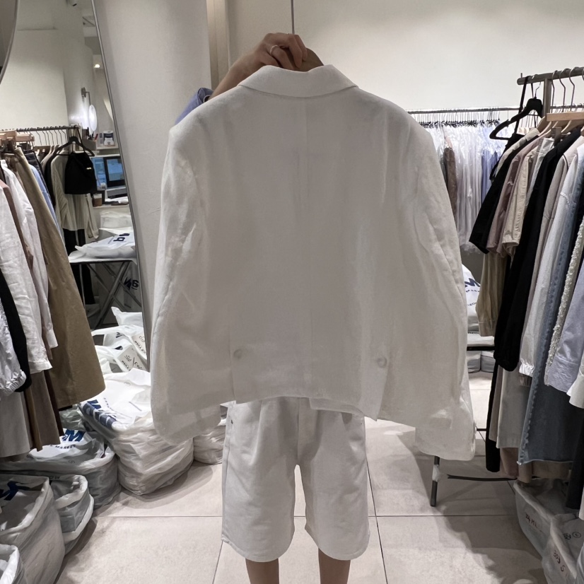 NAVYBURST韓國直郵㊣女裝新品25春夏熱賣人氣推薦夾克亞麻布NAVY BURST夾克