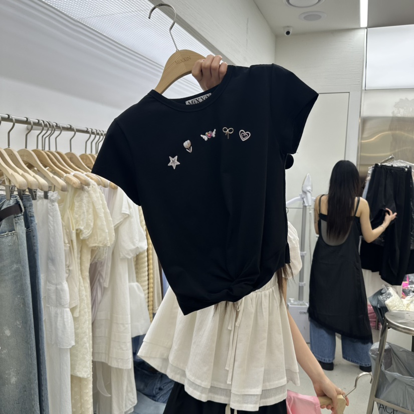 MIXXIN韓國㊣直郵東大門代購女裝新款推薦時尚休閑人氣熱賣T恤MIXXINT恤圖色2