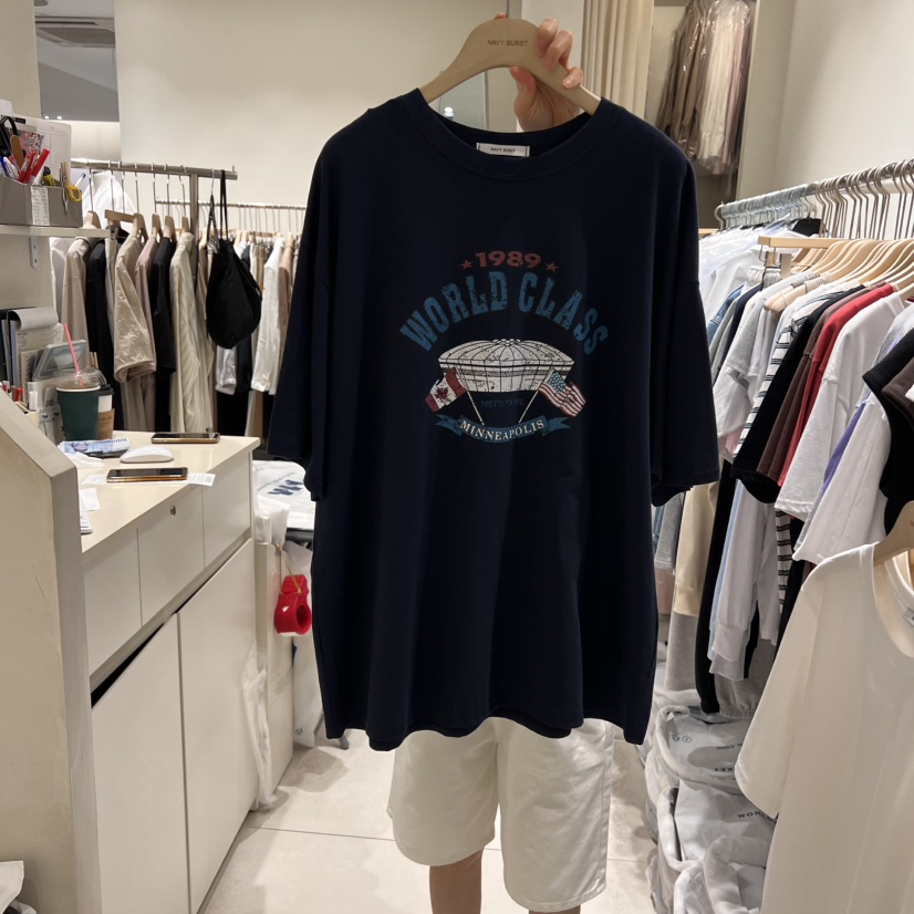 NAVYBURST韓國代購女士新款25春夏職業時尚休閑人氣熱賣T恤NAVY BURSTT恤圖色4