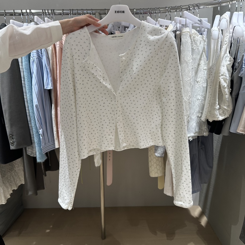FAVOR-P東大門代購女士新品休閑人氣25春夏時尚長袖T恤羊毛衫FAVOR長袖T恤圖色1
