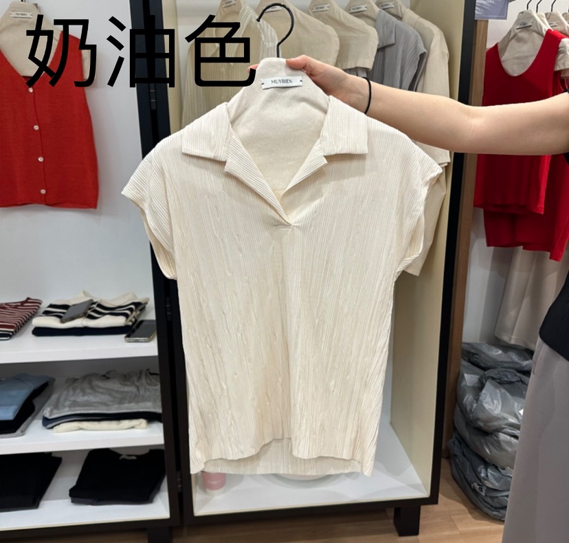 MUYBIEN東大門直郵女士新款熱賣25春夏職業人氣休閑推薦T恤MUYBIENT恤圖色3