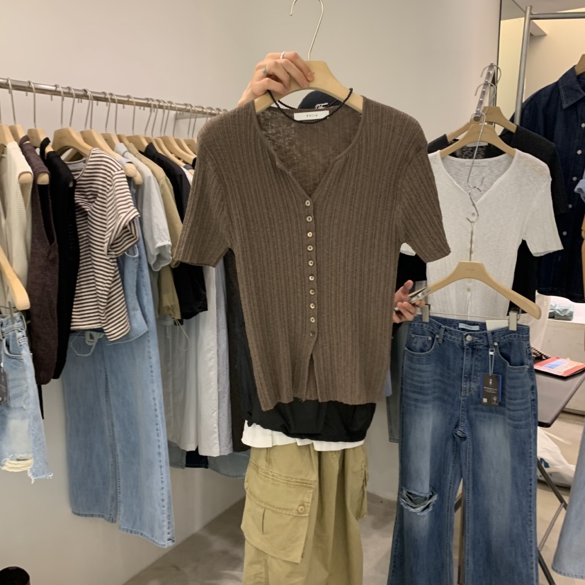 PHILO韓國直郵女裝新品熱賣25春夏推薦時尚休閑職業人氣T恤PHILOT恤圖色1