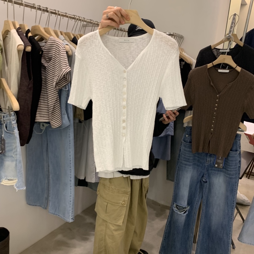 PHILO韓國直郵女裝新品熱賣25春夏推薦時尚休閑職業人氣T恤PHILOT恤圖色2