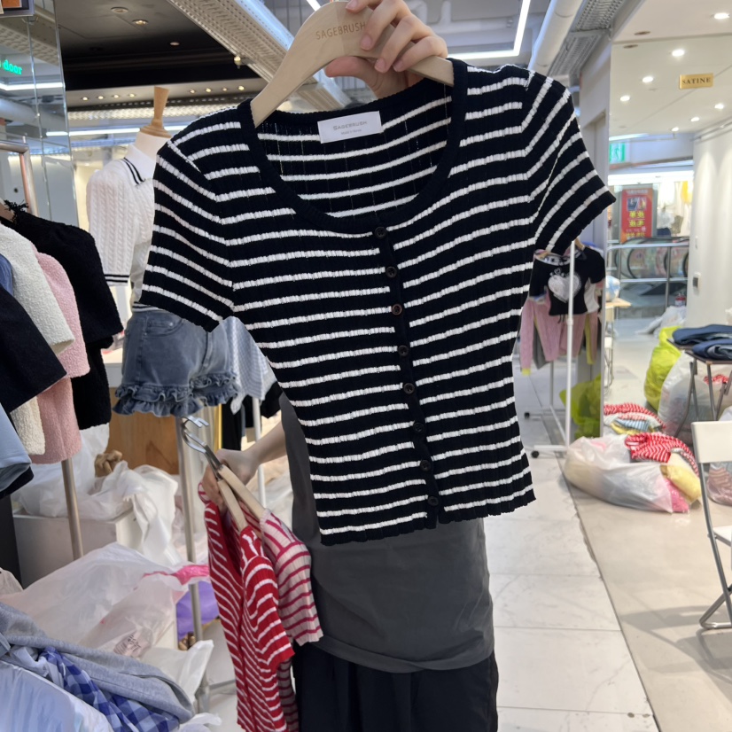 SAGE BRUSH東大門直郵女士新品25春夏推薦職業休閑真品T恤SAGE BRUSHT恤圖色7