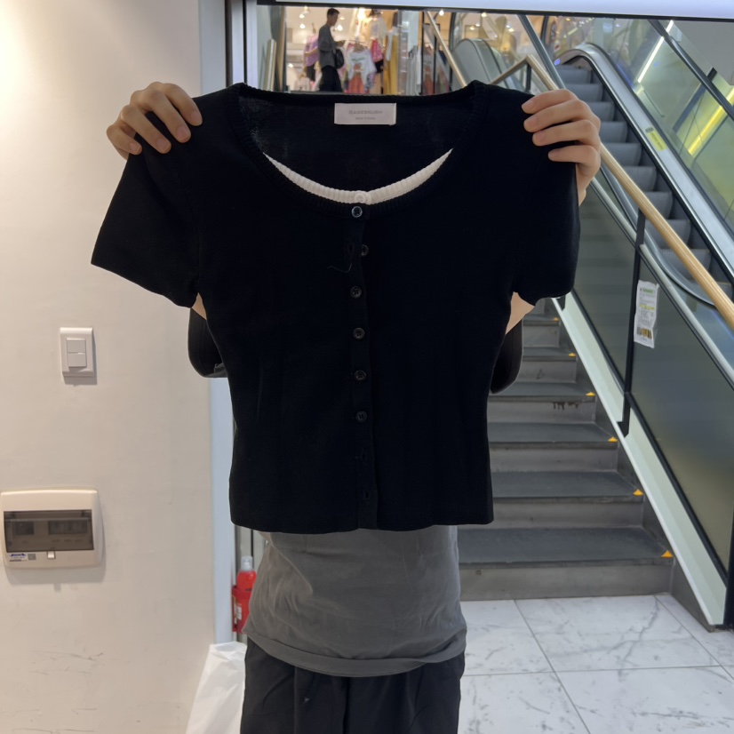 SAGE BRUSH東大門直郵女士新款25春夏休閑熱賣T恤假兩件開衫SAGE BRUSHT恤圖色5