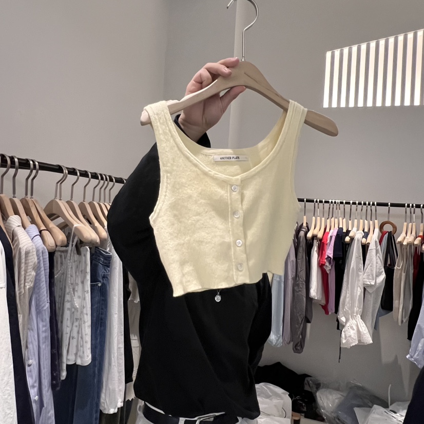 PLATE韓國直郵女士新品25春夏真品休閑時尚人氣熱賣吊帶背心PLATE吊帶/背心圖色3