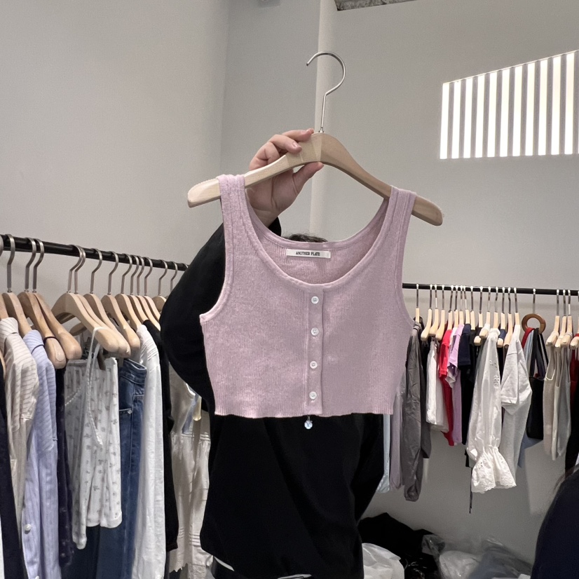 PLATE韓國直郵女士新品25春夏真品休閑時尚人氣熱賣吊帶背心PLATE吊帶/背心圖色4