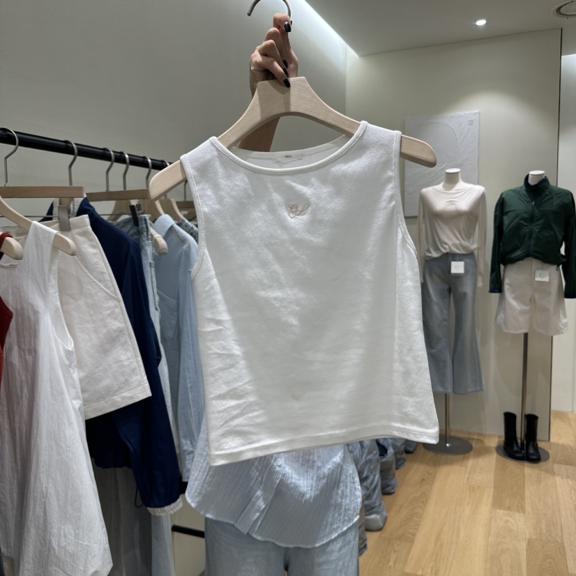 GILLI東大門直郵女士新品25春夏熱賣人氣真品推薦吊帶背心刺繡GILLI吊帶/背心圖色2