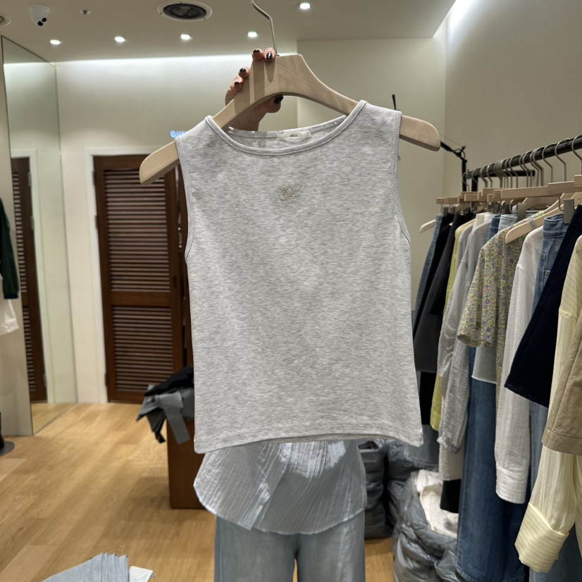 GILLI東大門直郵女士新品25春夏熱賣人氣真品推薦吊帶背心刺繡GILLI吊帶/背心圖色3