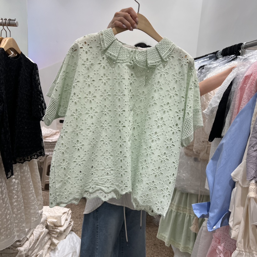 A韓國代購女裝新品熱賣25春夏休閑真品人氣時尚推薦襯衫蕾絲衫A STORE襯衫/蕾絲衫圖色3
