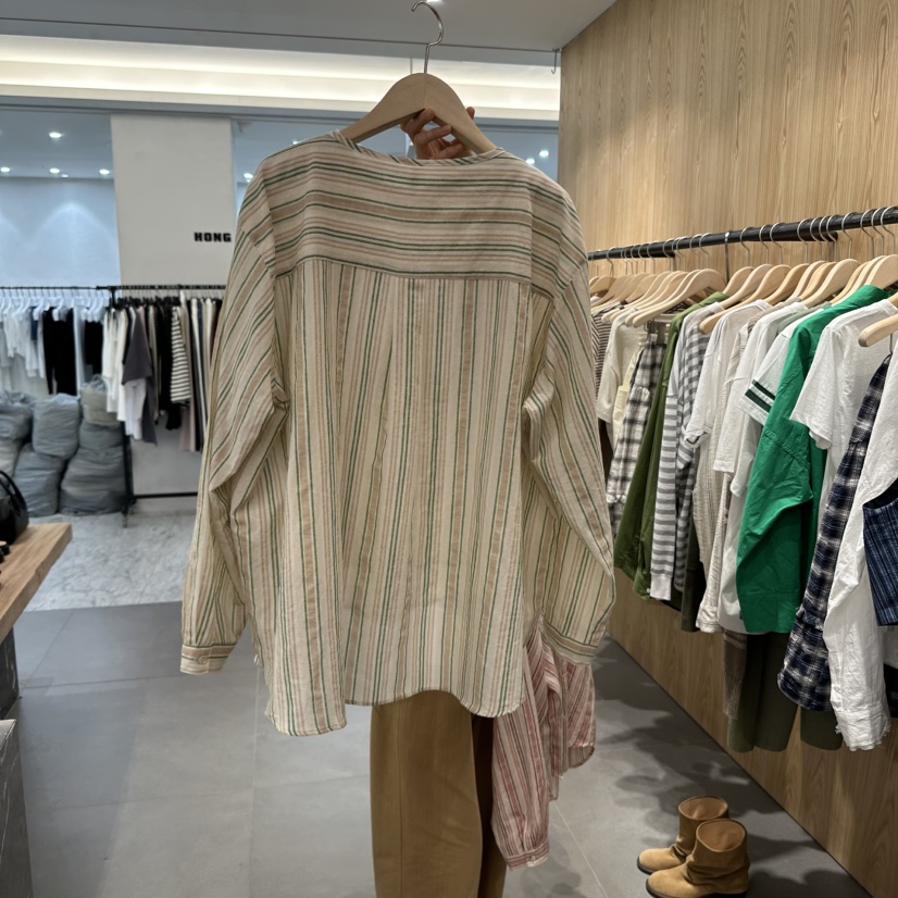 STAYFELT/OF NOTE韓國直郵女裝新品職業襯衫蕾絲衫不含內搭天然亞麻OF NOTE/STAYFELT襯衫/蕾絲衫