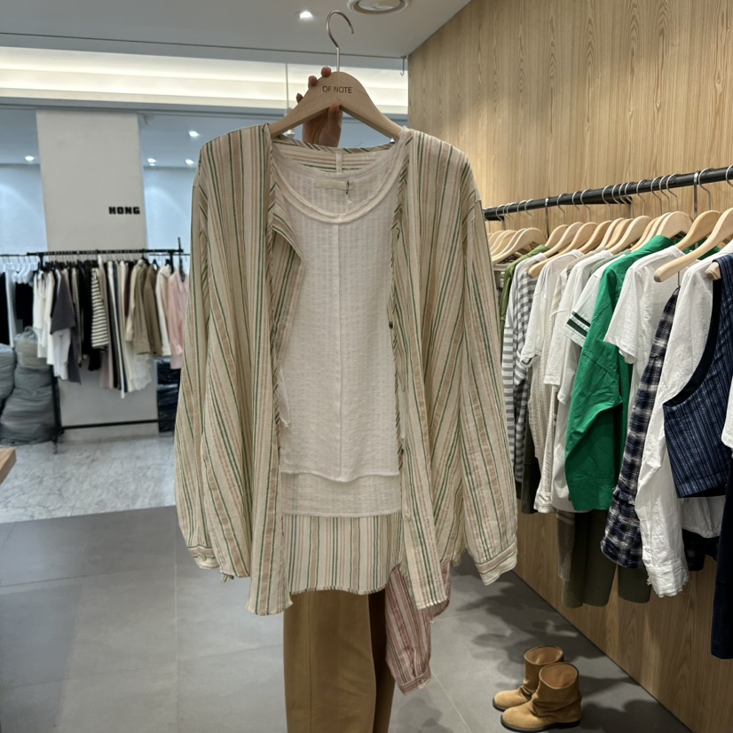 STAYFELT/OF NOTE韓國直郵女裝新品職業襯衫蕾絲衫不含內搭天然亞麻OF NOTE/STAYFELT襯衫/蕾絲衫圖色2
