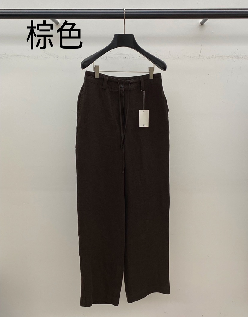 ID東大門直郵女士新品人氣熱賣職業真品25春夏休閑休閑褲亞麻ID休閑褲圖色2