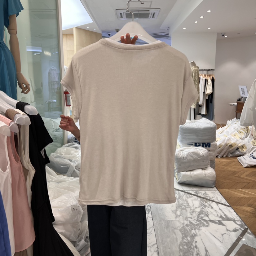 ALMOND東大門實拍女士新品熱賣真品人氣時尚職業推薦休閑T恤ALMONDT恤