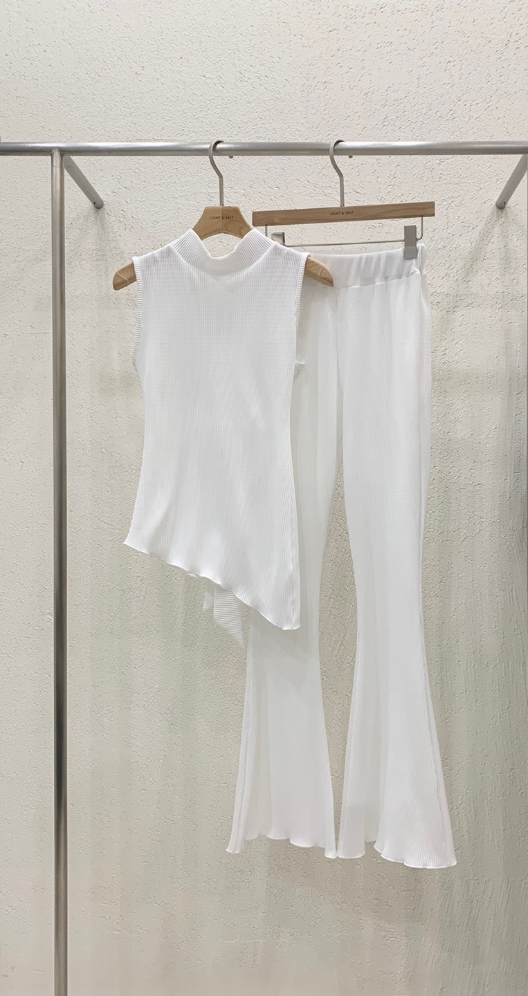 LIGHT AND SALT韓國直郵女士新品休閑25春夏套裝套裝褶皺LIGHT AND SALT套裝