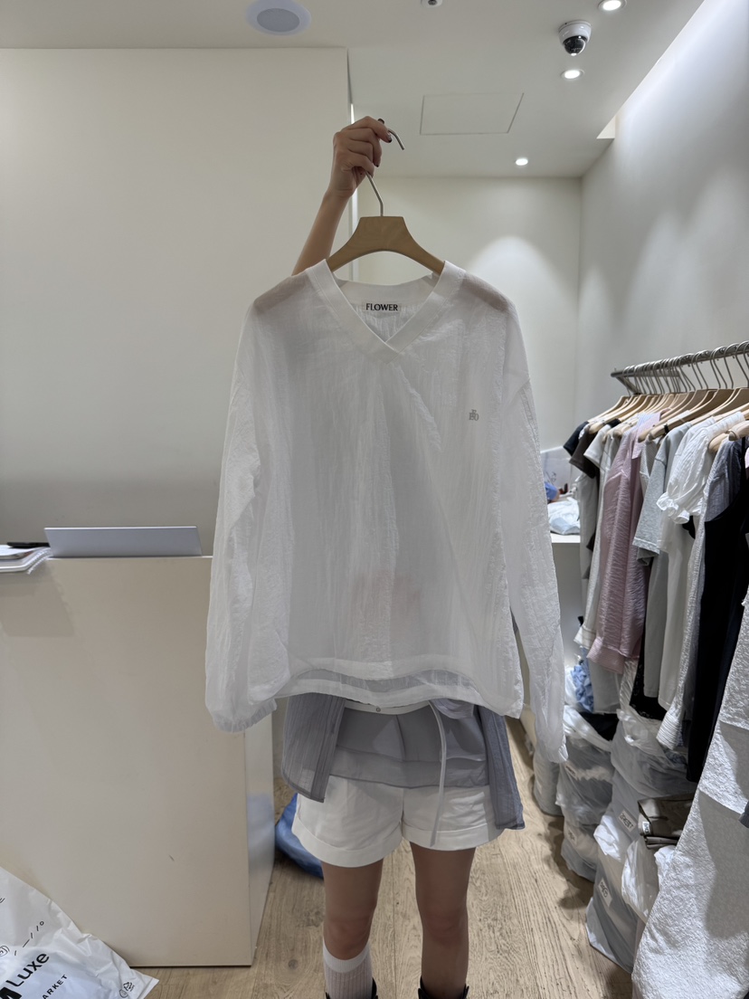 FLOWER-L東大門實拍女士新品休閑25春夏真品熱賣人氣長袖T恤FLOWER長袖T恤