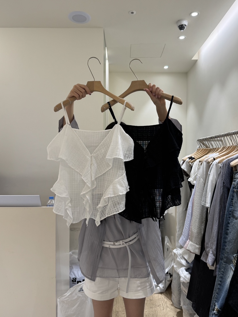 FLOWER-L東大門實拍女裝新品25春夏時尚熱賣真品人氣吊帶背心FLOWER吊帶/背心