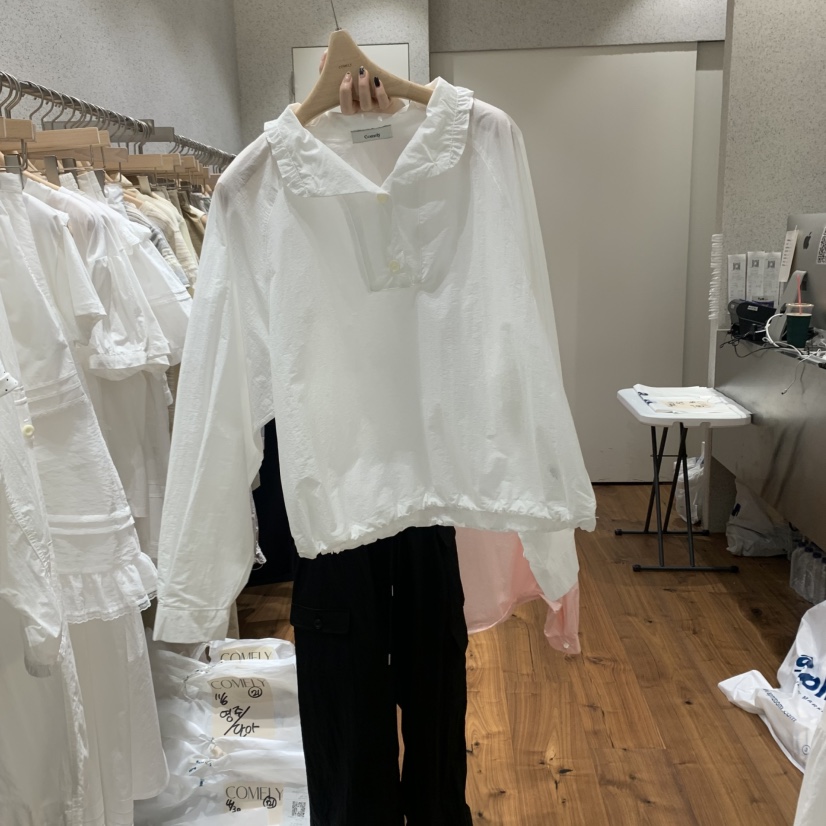 COMELY東大門代購女裝新款25春夏人氣時尚職業推薦襯衫蕾絲衫COMELY襯衫/蕾絲衫圖色3