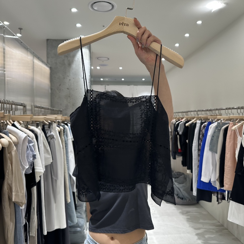 PITA東大門直郵女裝新款熱賣時尚25春夏休閑真品吊帶背心蕾絲THE VERLIN/piTa吊帶/背心圖色2