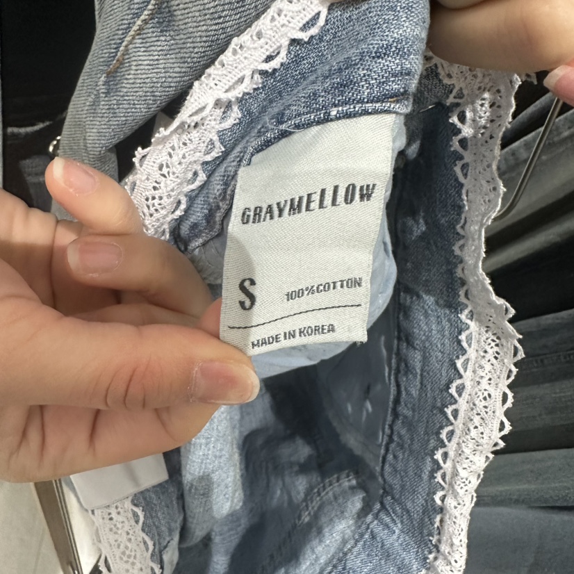 GRAYMELLOW韓國代購女士新款真品職業休閑推薦人氣時尚牛仔褲GRAYMELLOW牛仔褲