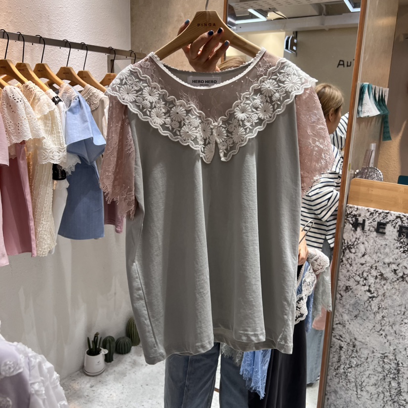 HERO韓國直郵女裝新品真品休閑25春夏推薦熱賣時尚職業人氣T恤HEROT恤圖色3