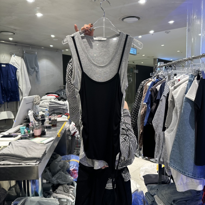 HERTZ-P東大門直郵女士新款休閑職業時尚人氣吊帶背心假兩件HERTZ-P吊帶/背心圖色3