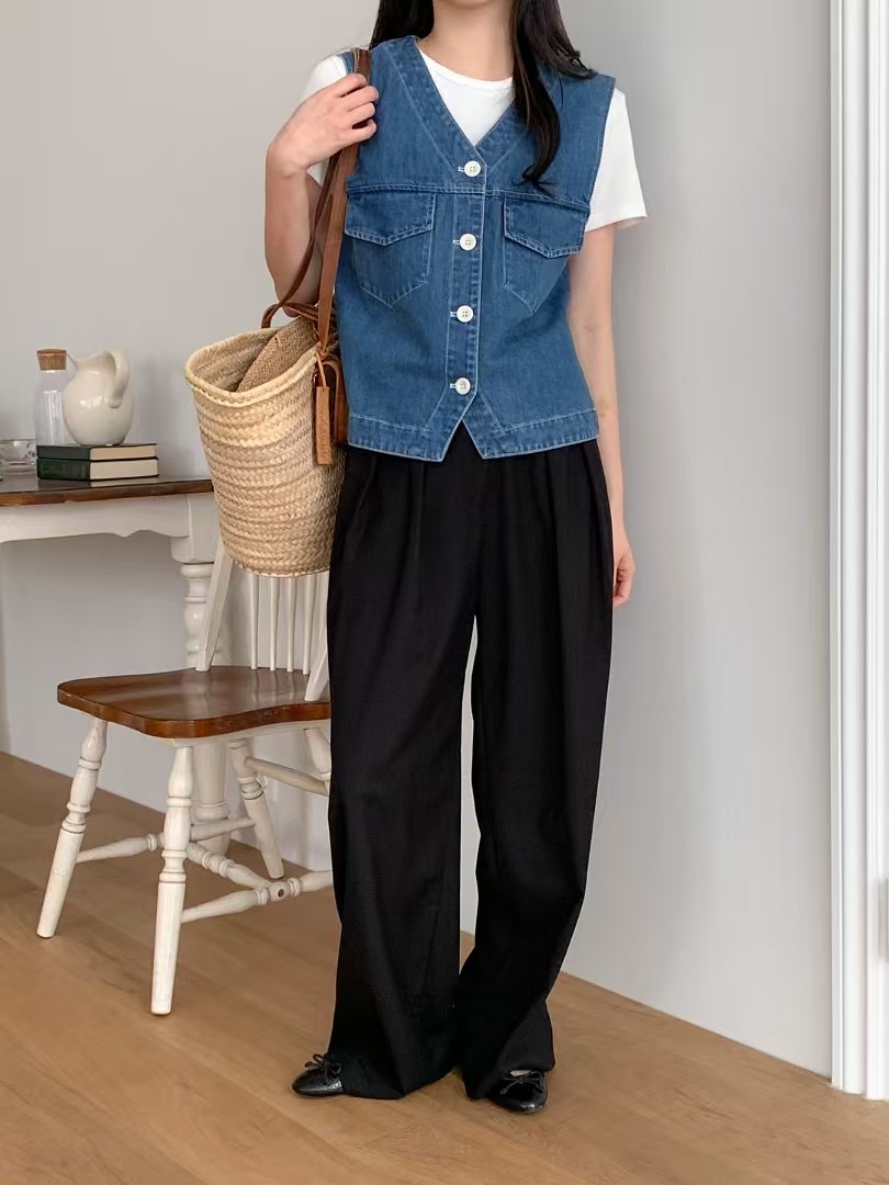 AGAIN US東大門直郵女裝新品25春夏推薦真品人氣休閑職業馬甲AGAIN US馬甲