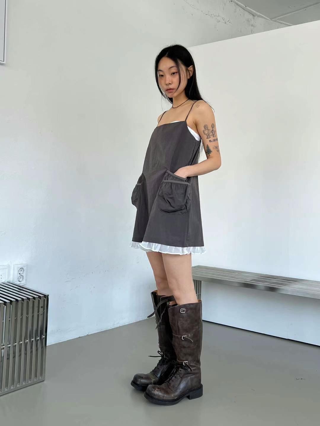 ASKHAKI東大門直郵女裝新款人氣時尚職業真品休閑推薦連衣裙ASKHAKI連衣裙
