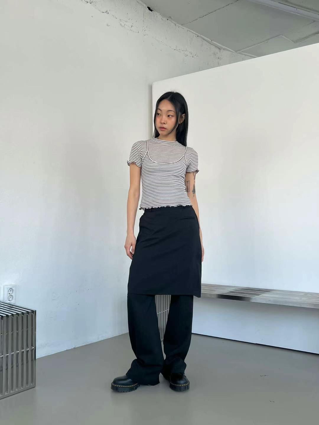 ASKHAKI韓國直郵女裝新款25春夏推薦休閑人氣熱賣裙褲假兩件ASKHAKI裙褲