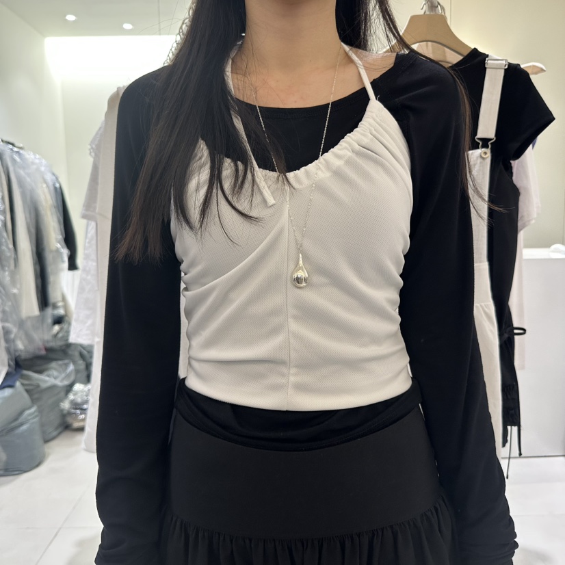 AVECNOUS韓國㊣直郵東大門代購女裝新品時尚吊帶背心不含內搭AVECNOUS吊帶/背心圖色2